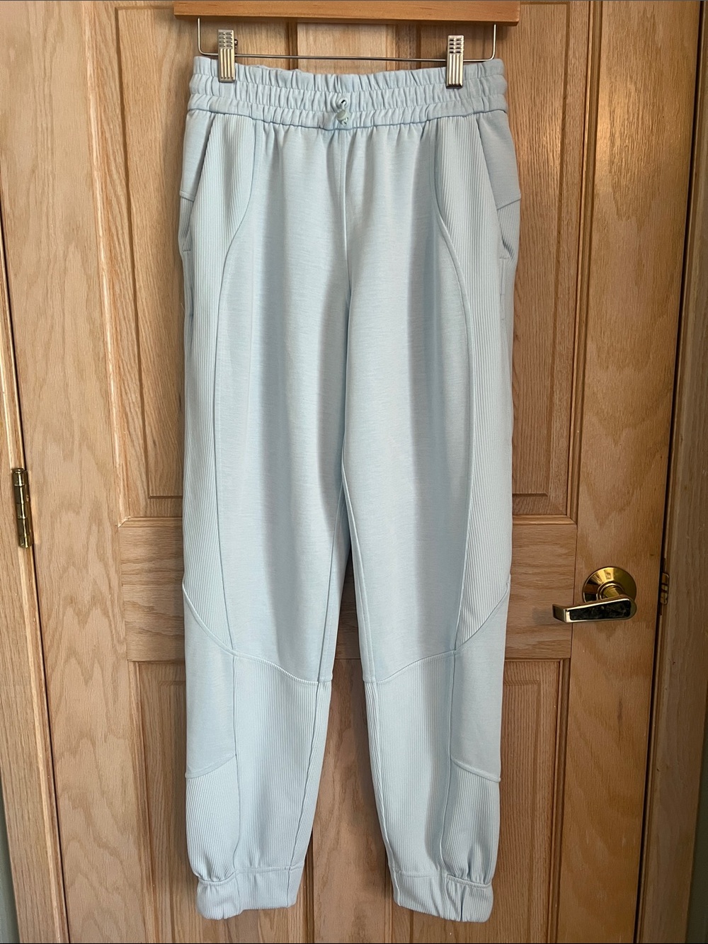 lululemon athletica Pale Blue Track Joggers with Elastic Cuffs